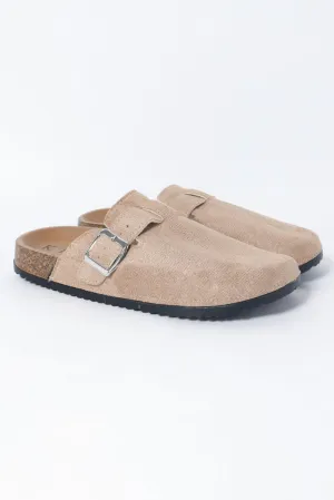 Beige Mule Clogs