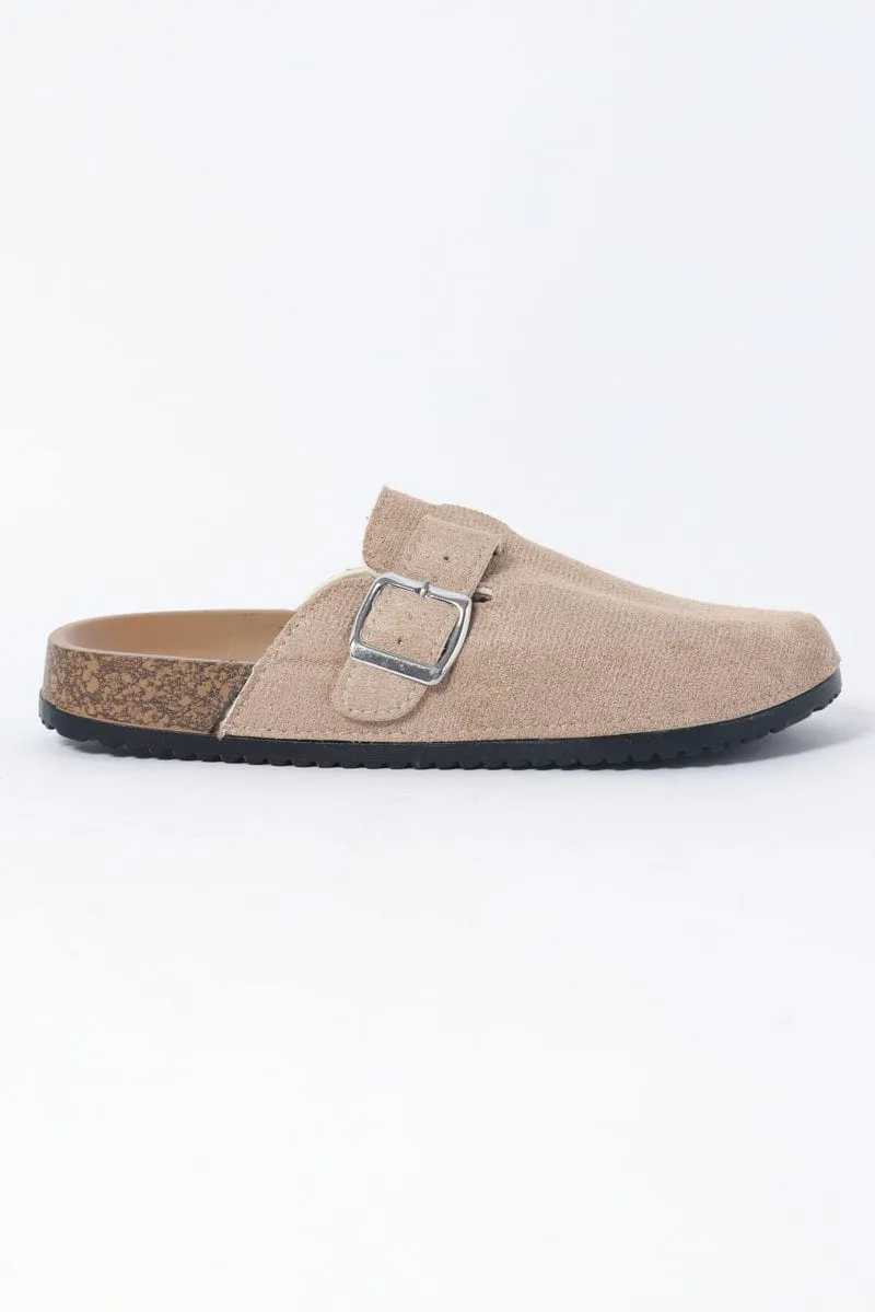 Beige Mule Clogs