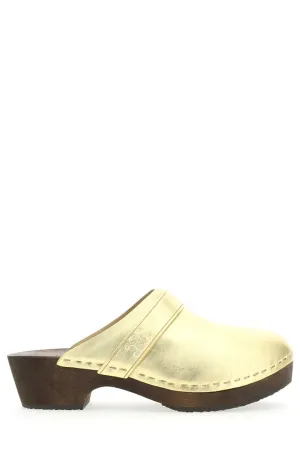 Celine Logo Embossed Clog Mules