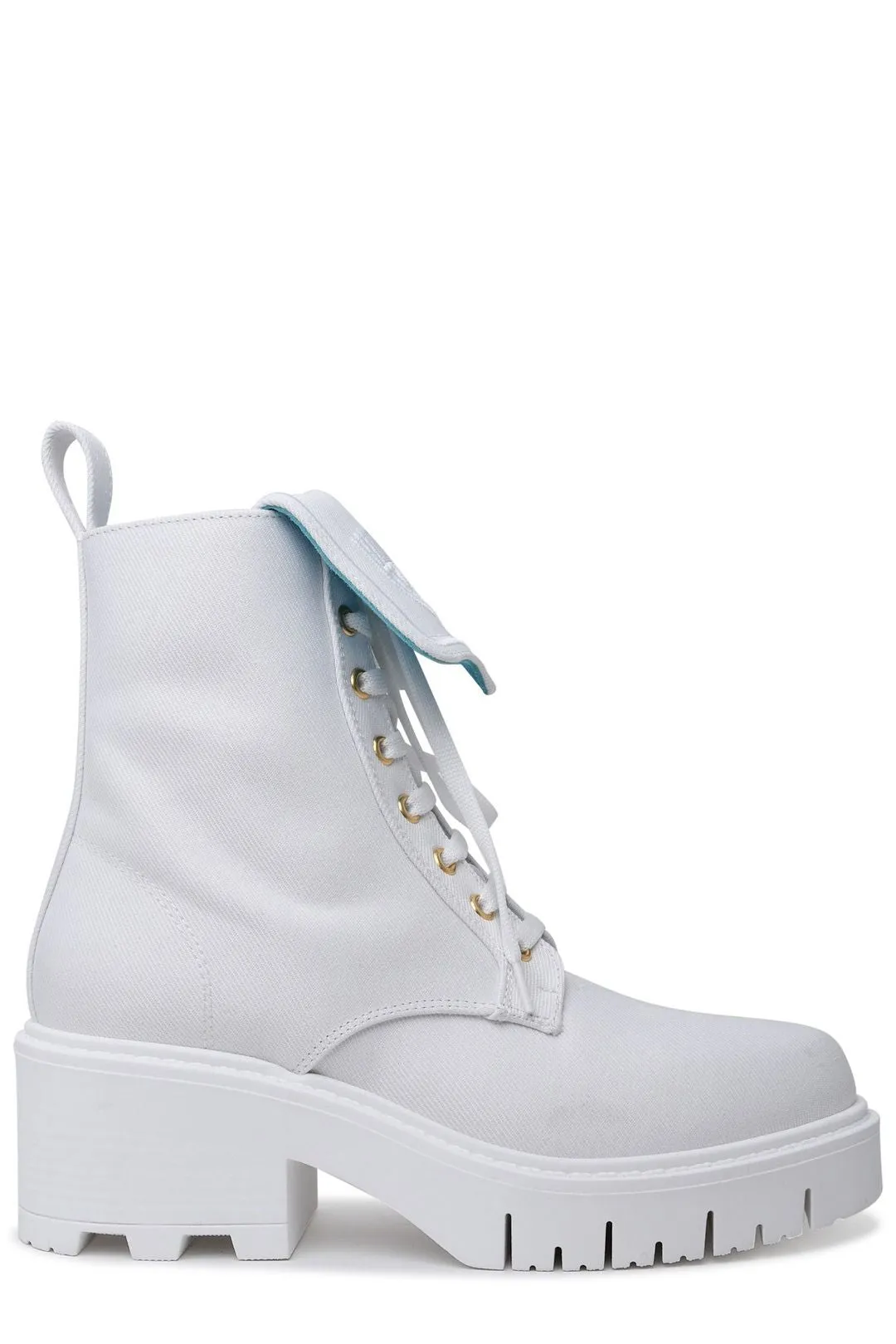 Chiara Ferragni Logo Embossed Denim Boots