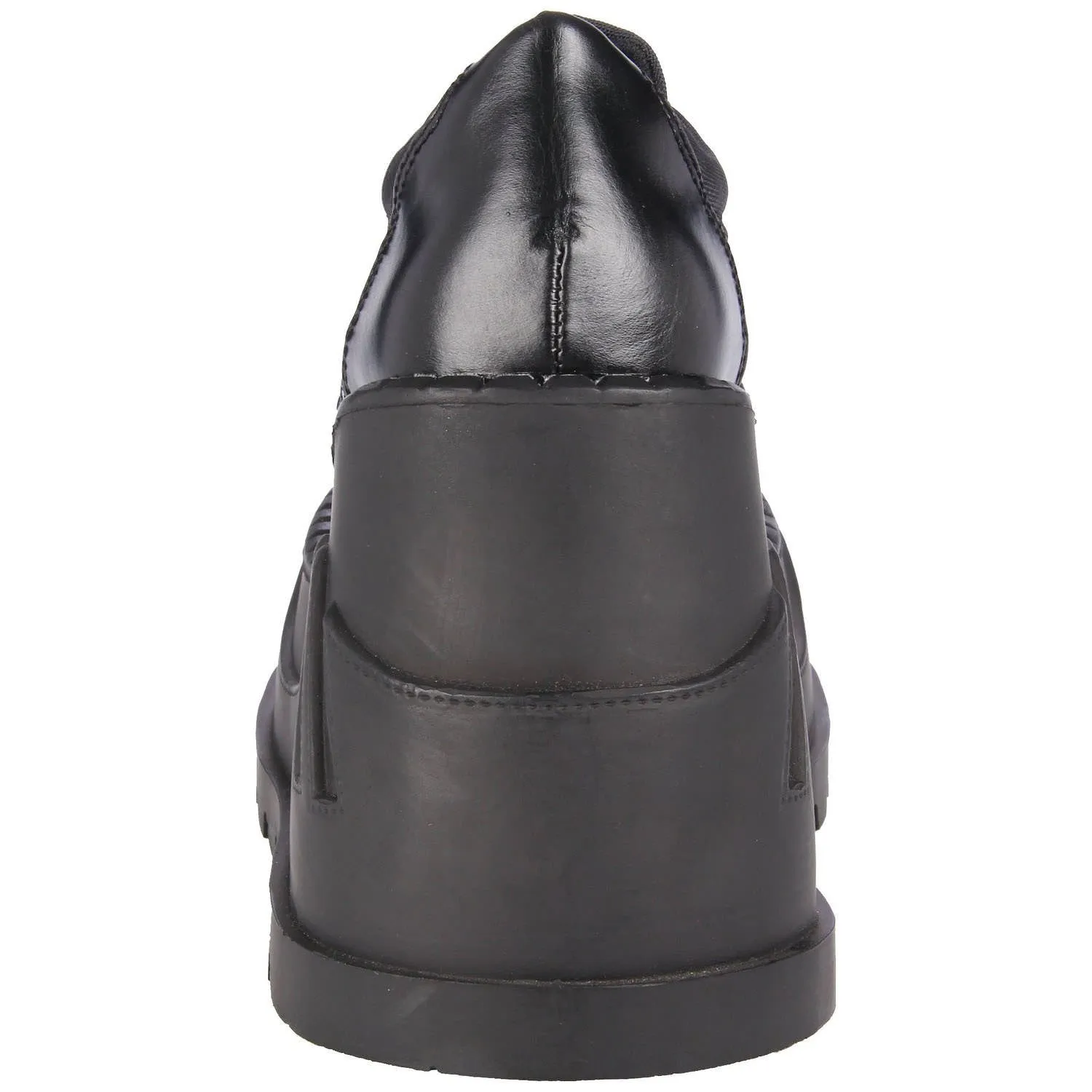 DEMONIA STOMP-08 BLACK CHUNKY PLATFORM SHOES