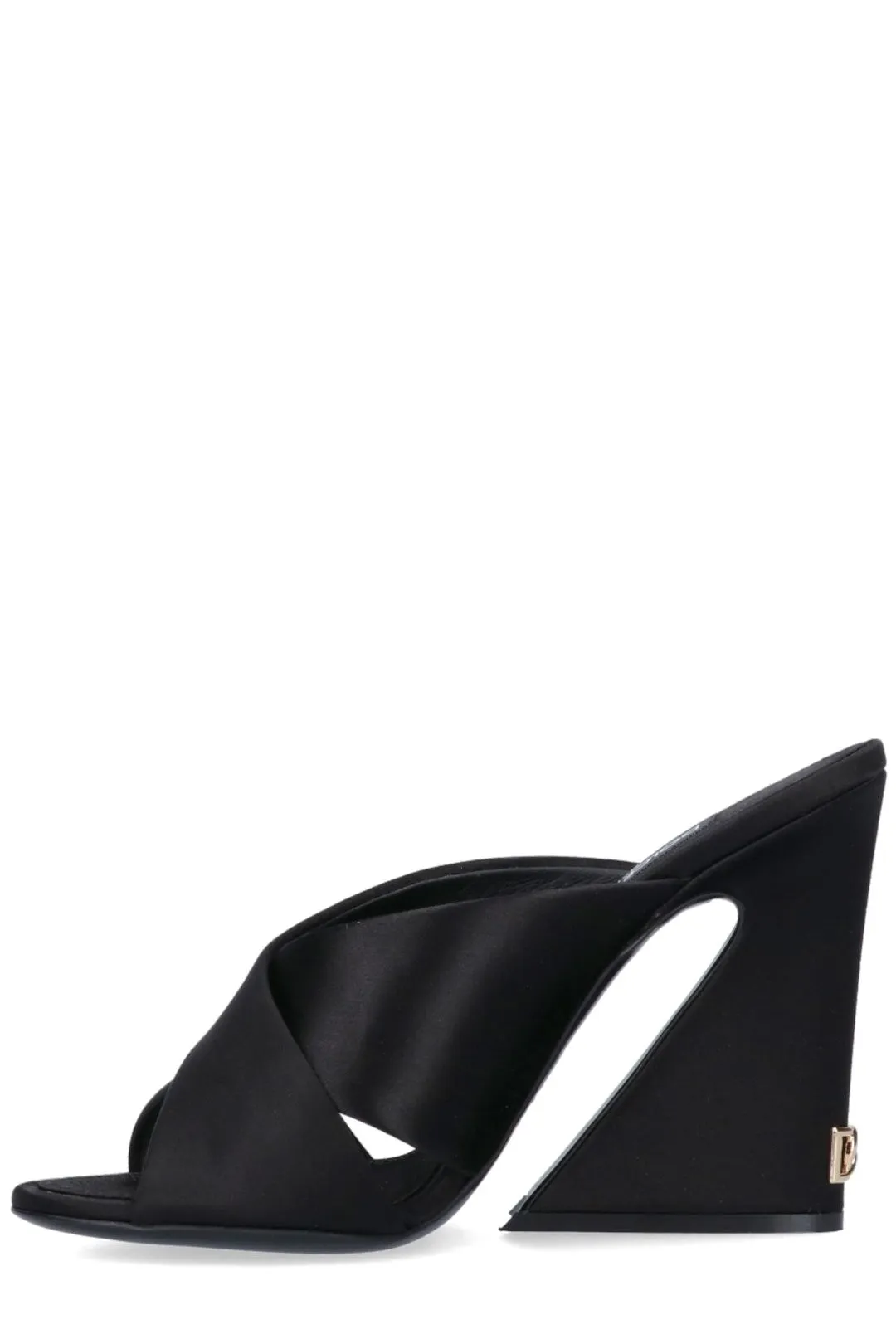 Dolce & Gabbana Geometric Hell Satin Mules