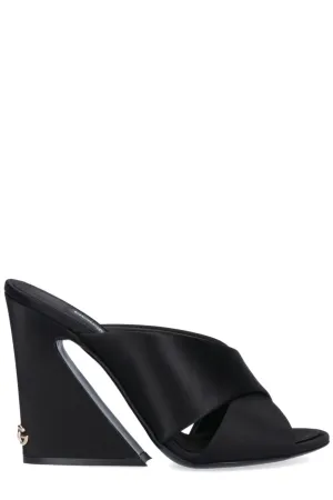 Dolce & Gabbana Geometric Hell Satin Mules