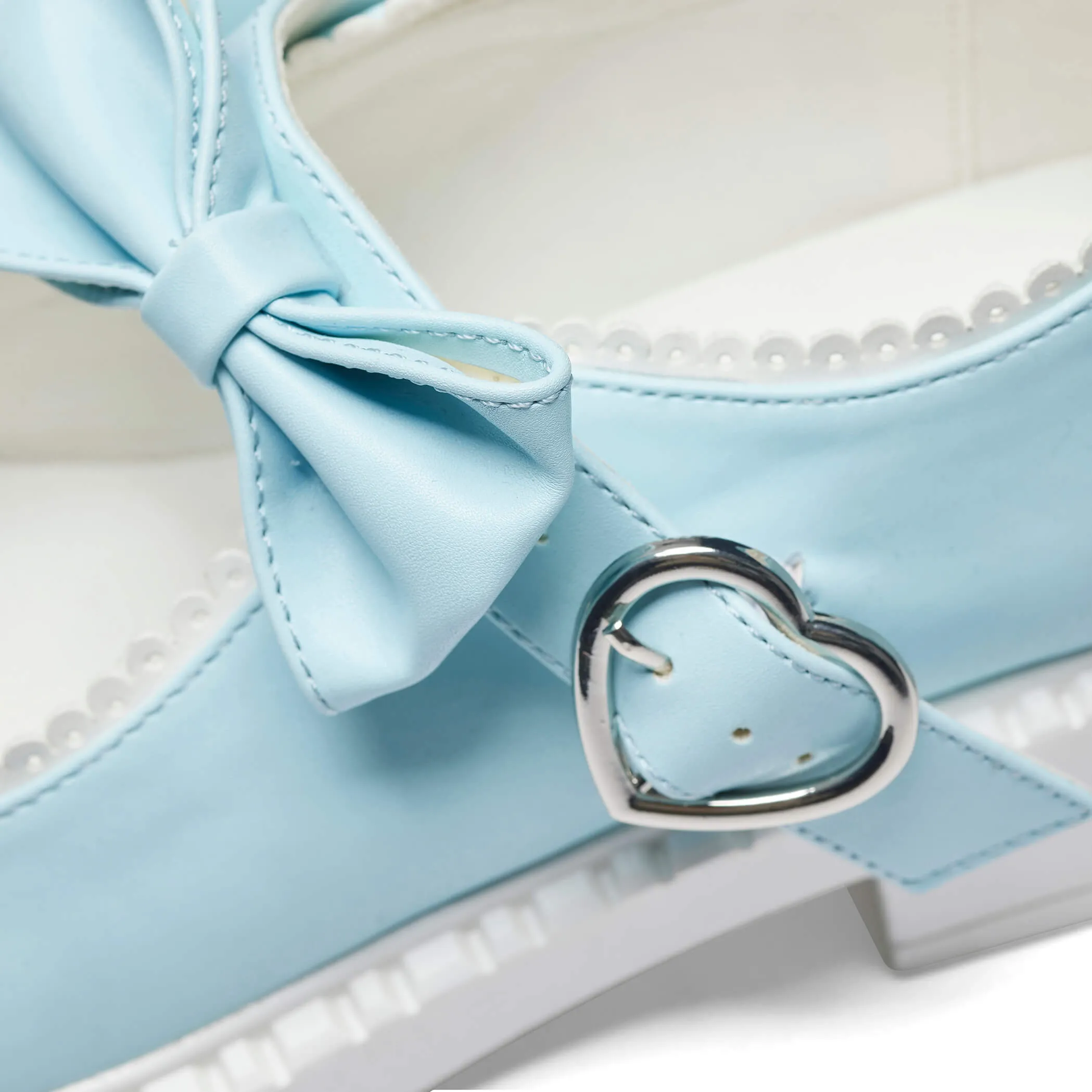 Fairy Lace Doily Mary Janes - Baby Blue-Size 7-Clearance
