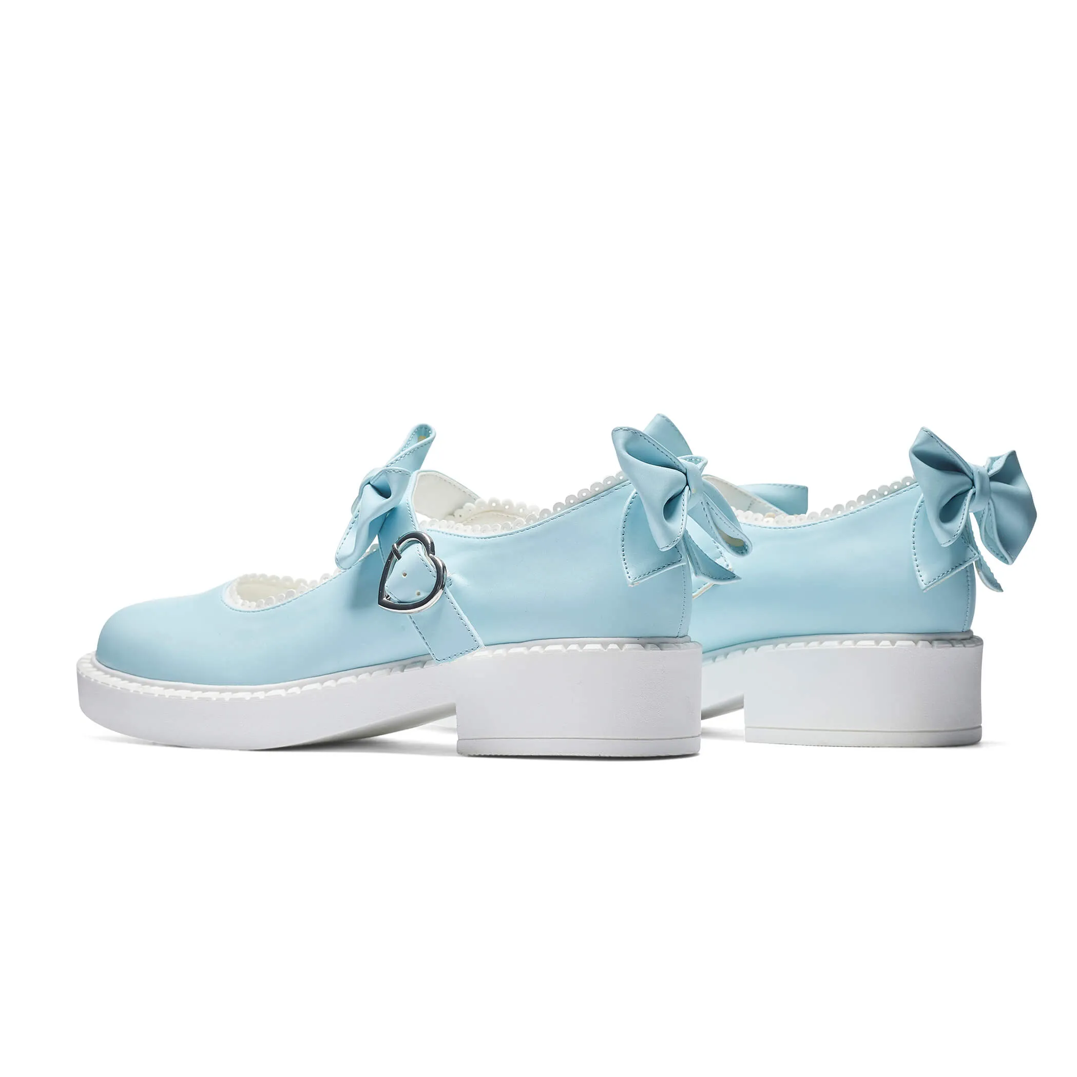 Fairy Lace Doily Mary Janes - Baby Blue-Size 7-Clearance
