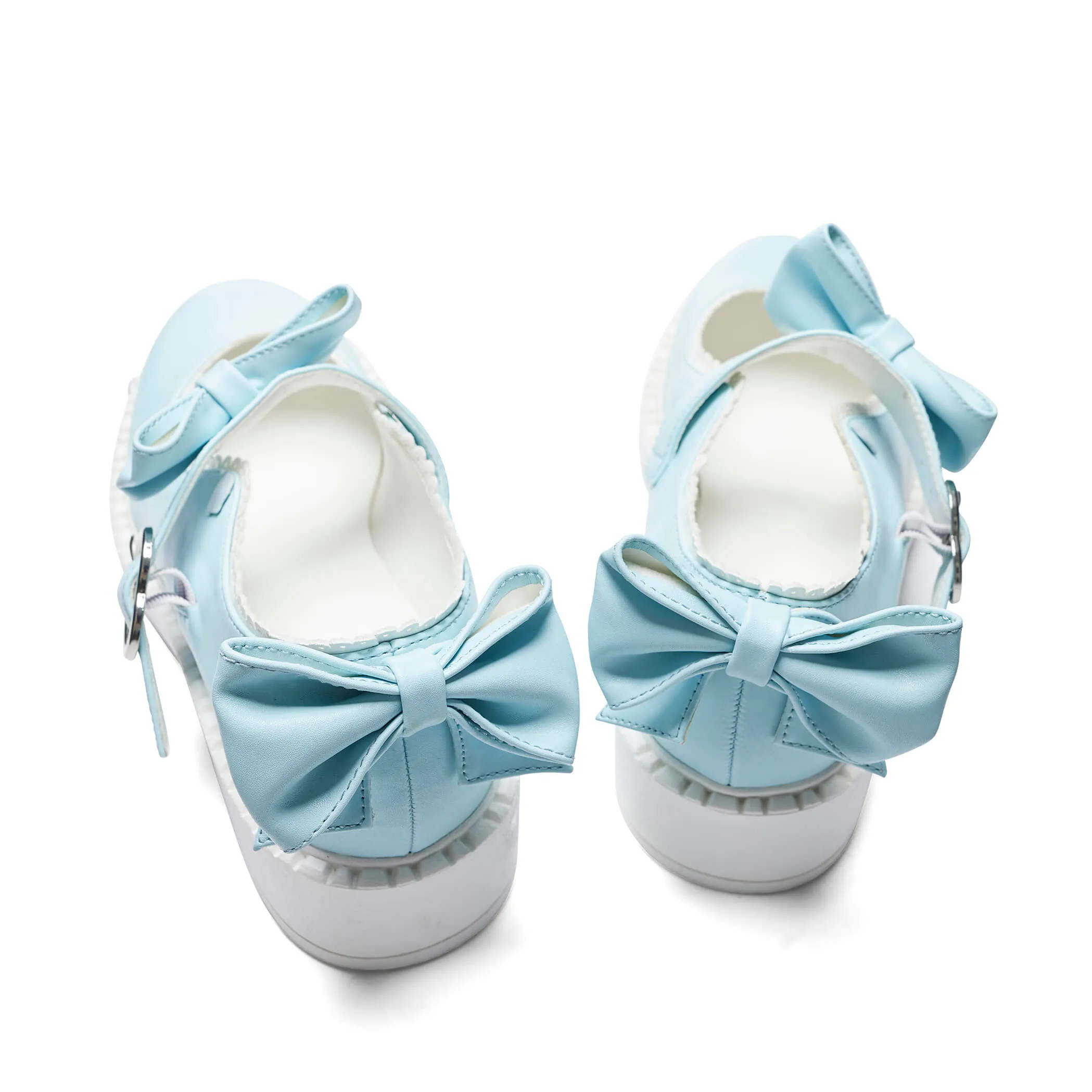 Fairy Lace Doily Mary Janes - Baby Blue-Size 7-Clearance