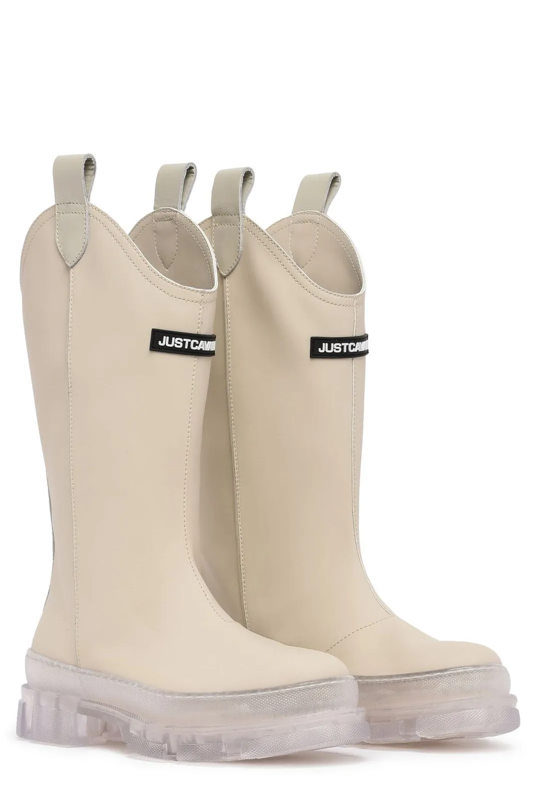 Just Cavalli Logo Patch Pull-Tab Boots