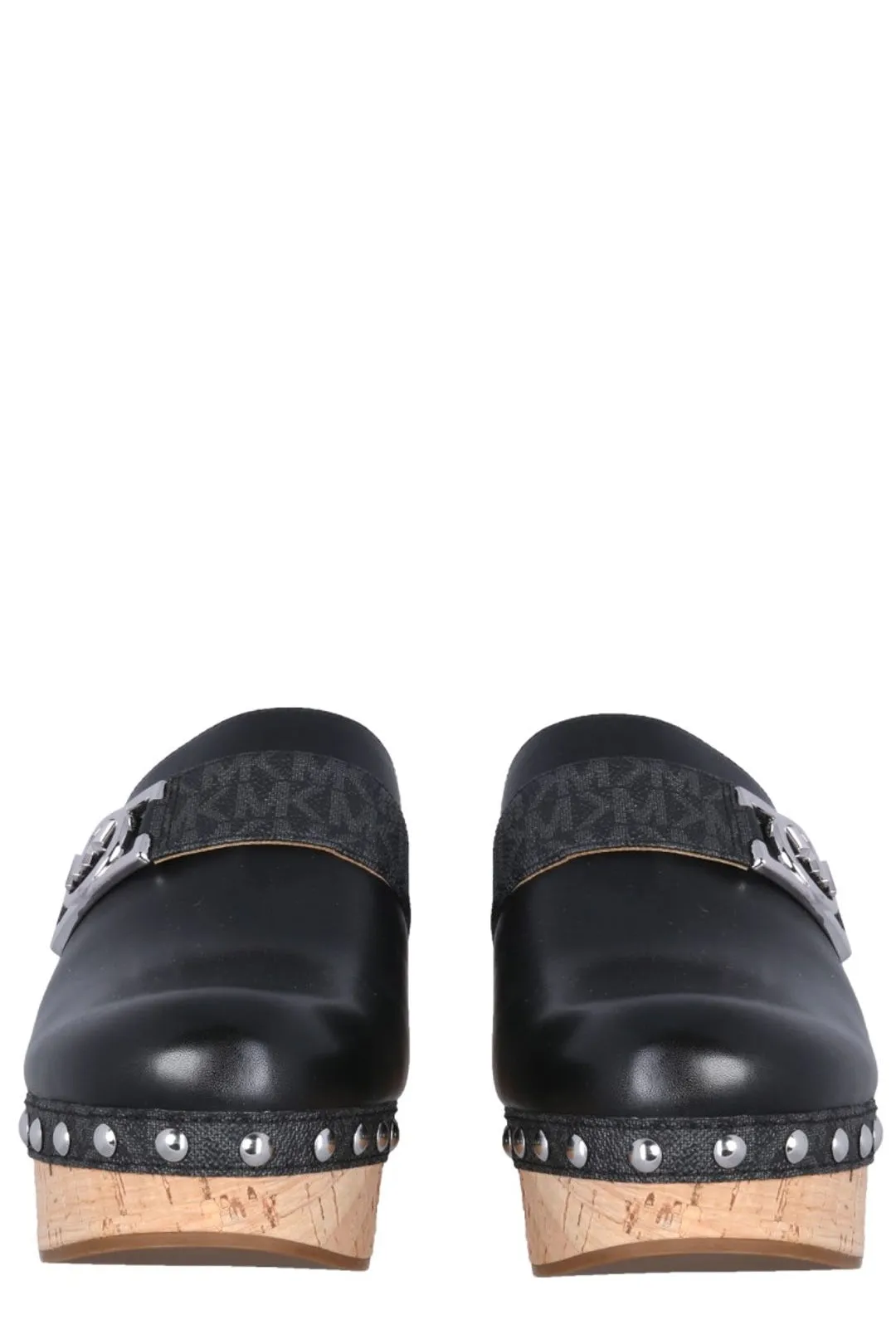 Michael Michael Kors Logo Plaque Platform Mules