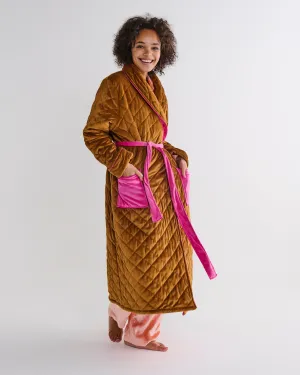 Pecan Delight Quilted Velvet Robe