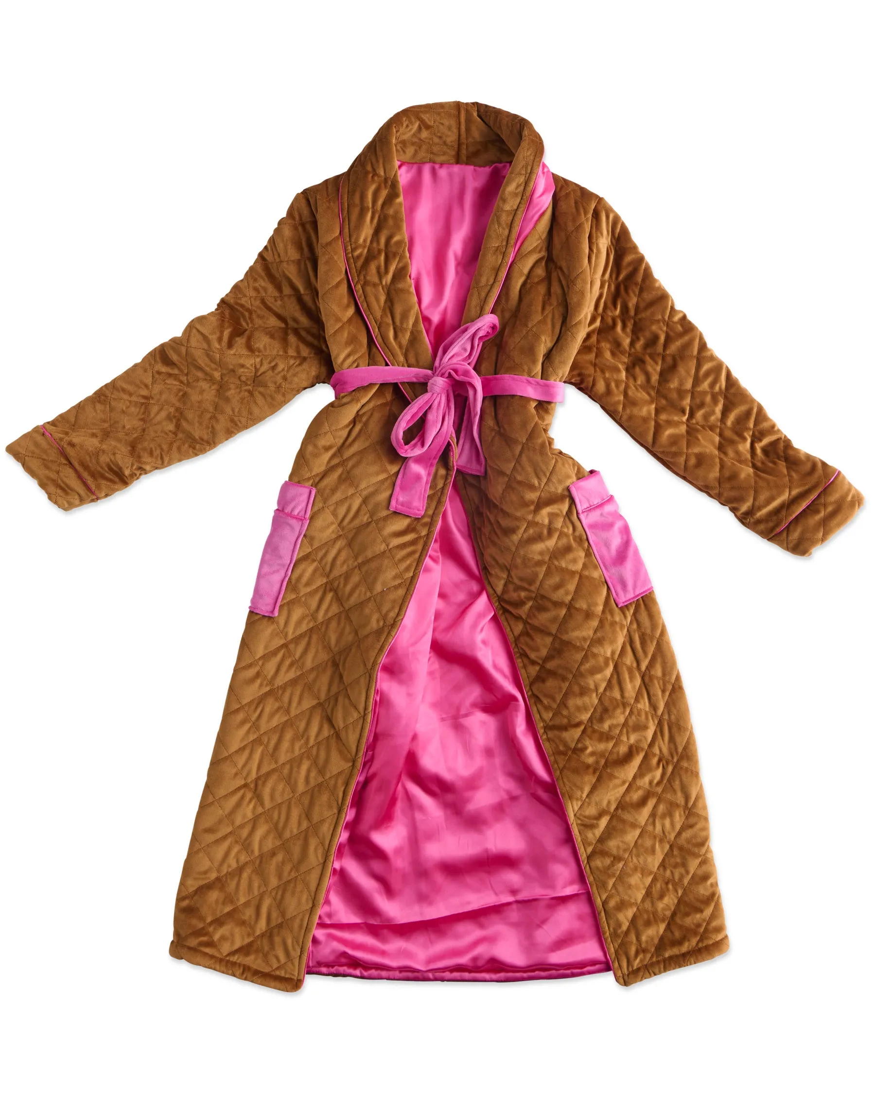 Pecan Delight Quilted Velvet Robe