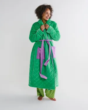 Purple Pear Quilted Velvet Robe