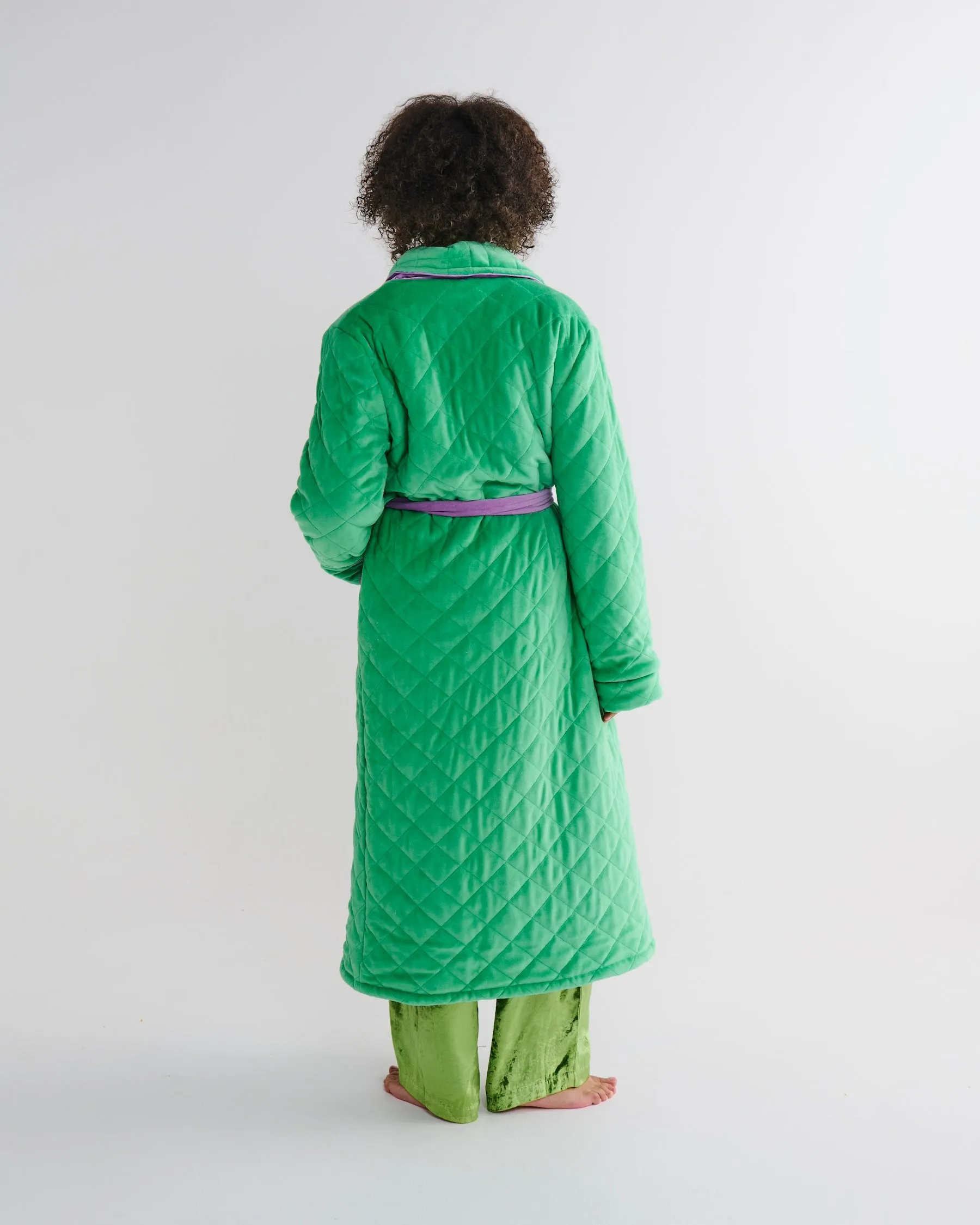 Purple Pear Quilted Velvet Robe