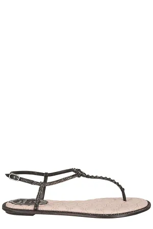 René Caovilla Diana Crystal Embellished Sandals