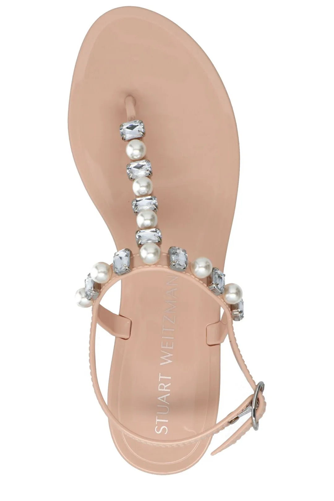 Stuart Weitzman Goldie Embellished Jelly Sandals