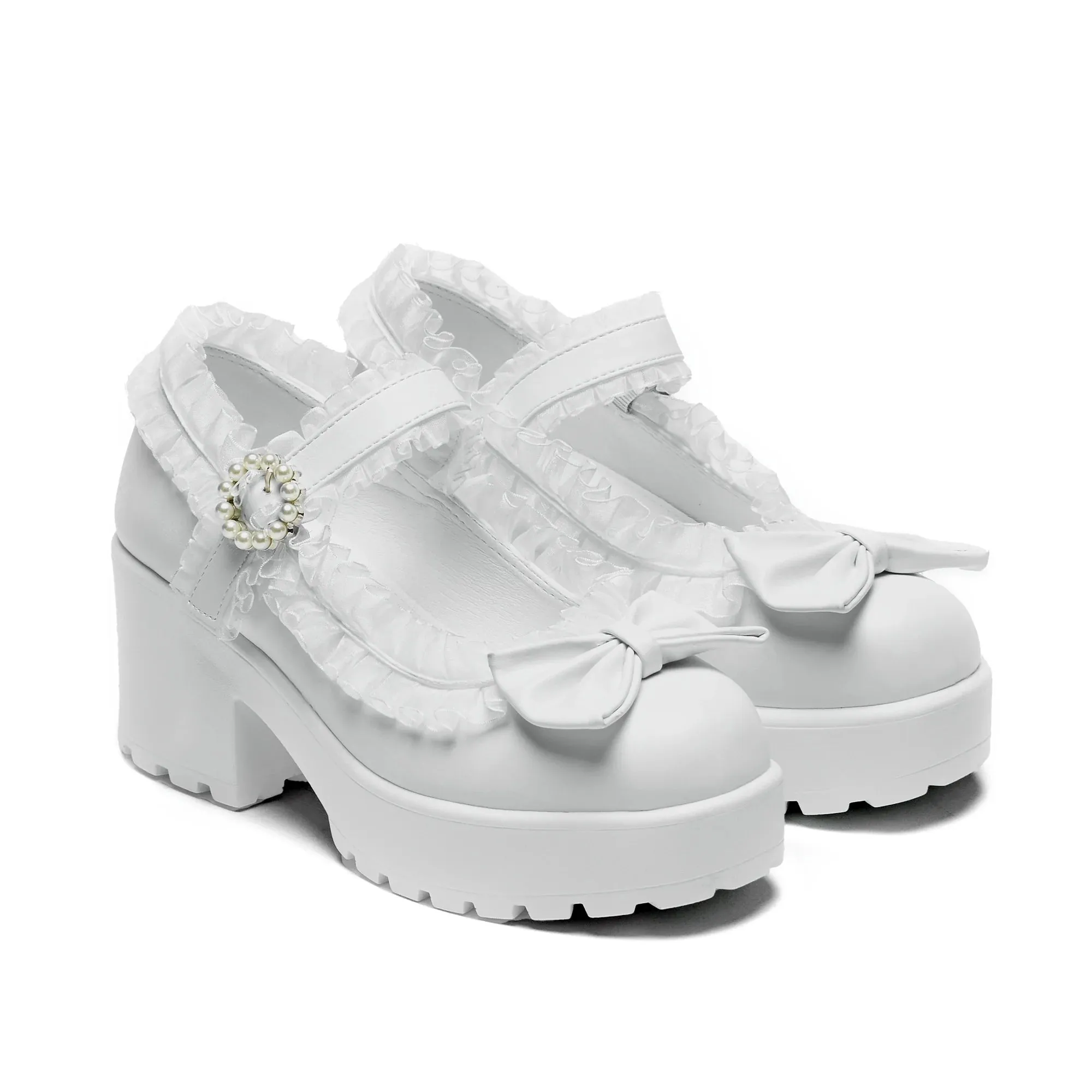 Tira Ruffle Mary Janes ‘ Porcelain Delights Edition’