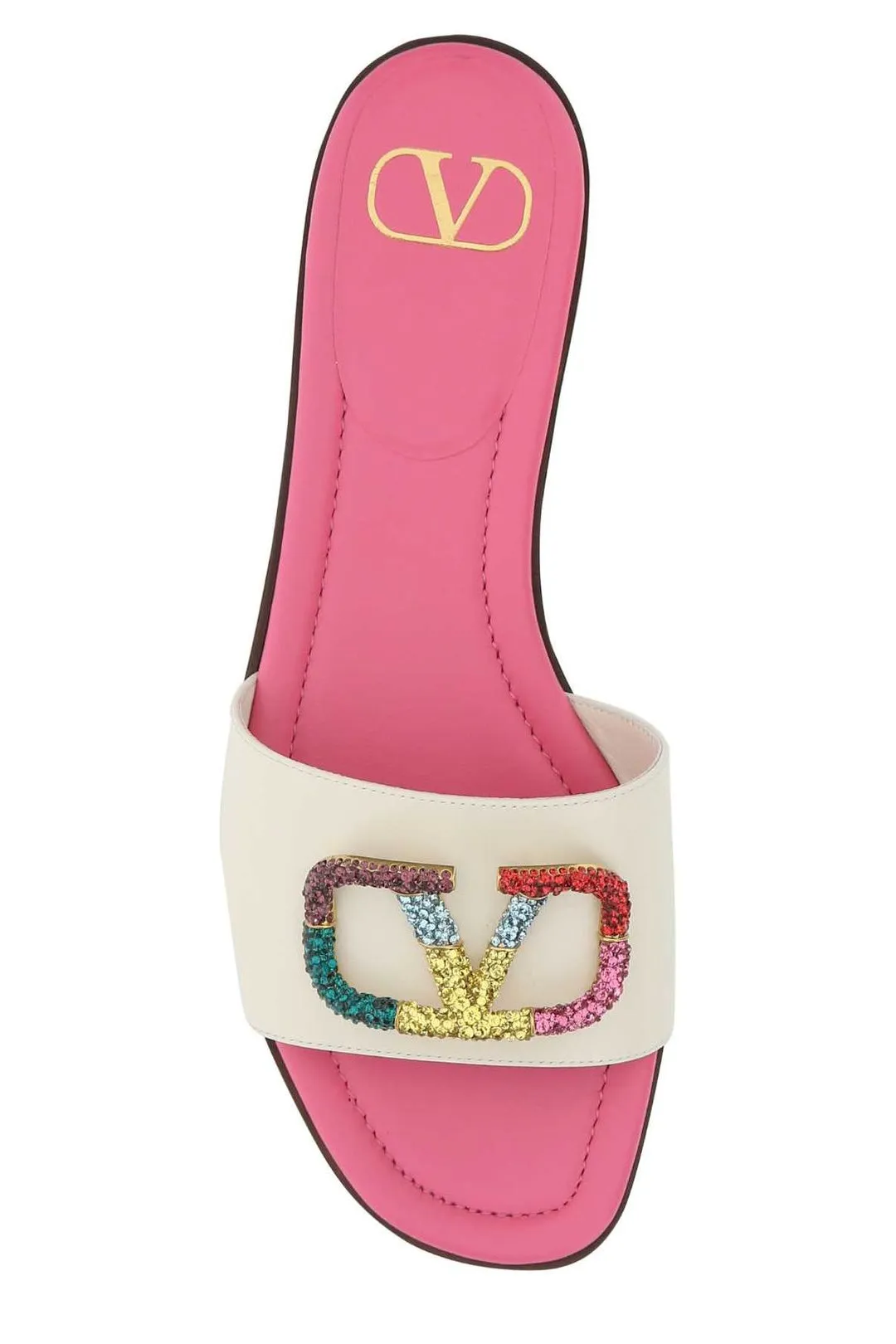 Valentino VLogo Plaque Slippers