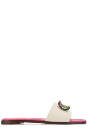 Valentino VLogo Plaque Slippers